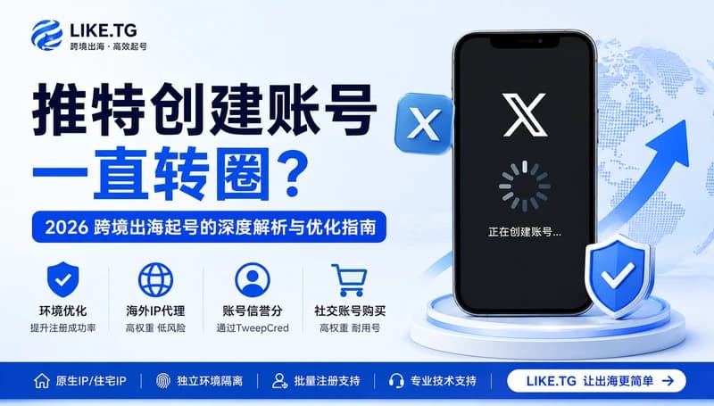 2026推特创建账号一直转圈？从算法权重与环境信誉深度解析