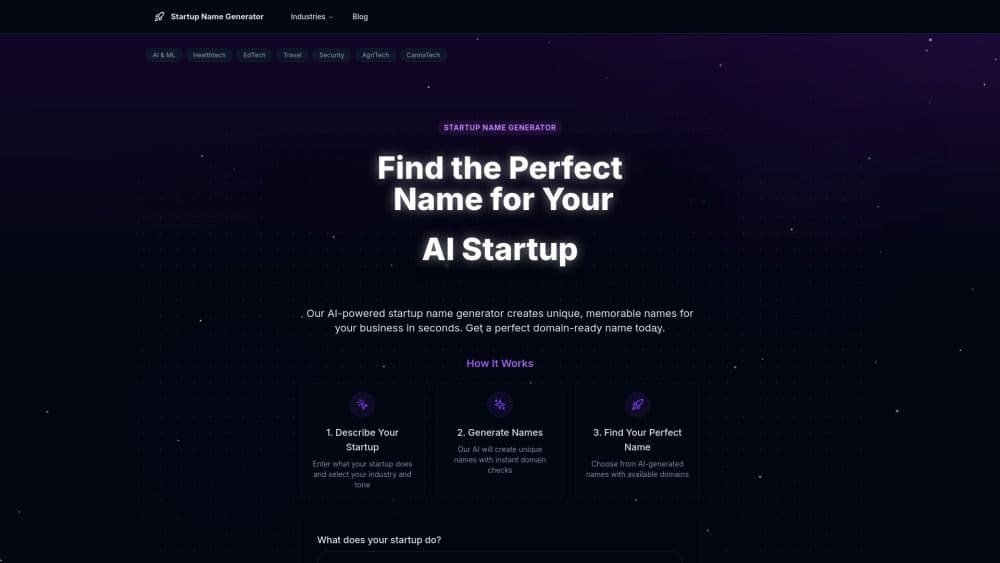 AI Startup Name Generator