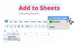 Add to Sheets