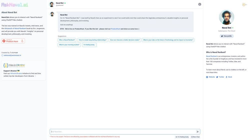 Ask Naval (AI Chatbot)