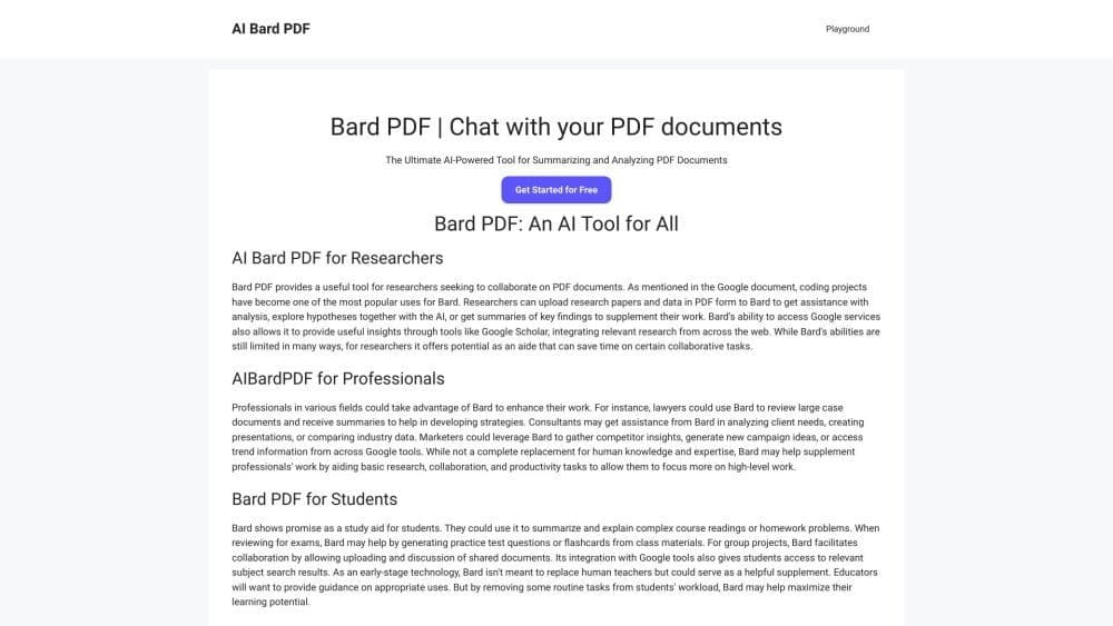 AI Bard PDF