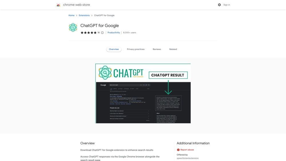 ChatGPT谷歌浏览器扩展 - 谷歌插件