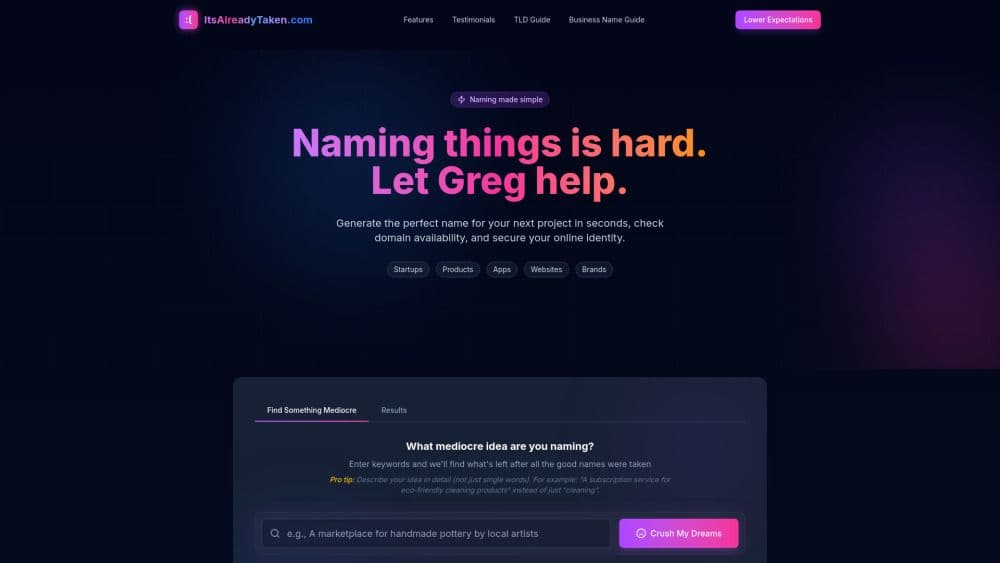 ItsAlreadyTaken.com