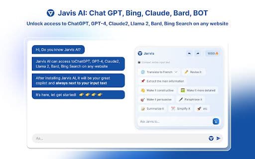 Jarvis AI Assistant - 谷歌插件