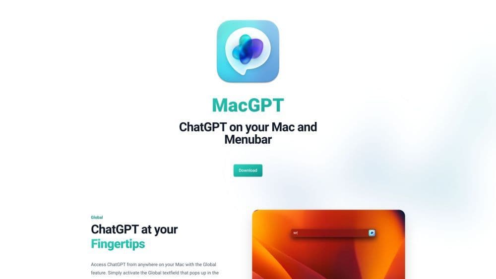 MacGPT - 在你的菜单栏中使用ChatGPT