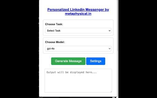 Personalized AI Message Generator for LinkedIn - 谷歌插件