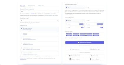 Free random code generator codito.io