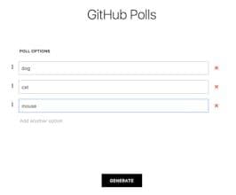GitHub Polls