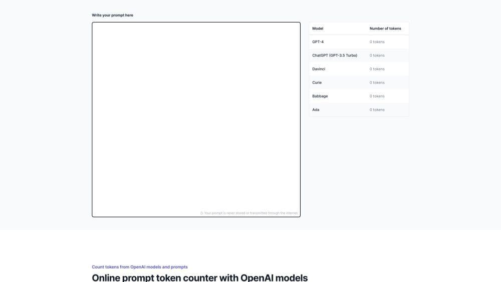 OpenAI模型的令牌计数器