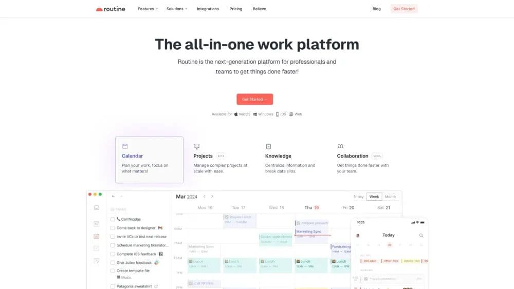 Routine | The Most Advanced Calendar for Productive People