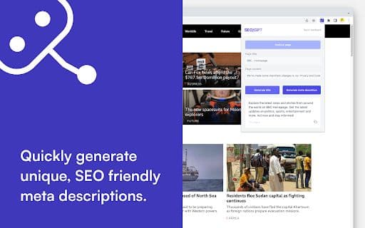 SEO/GPT Meta Tag Generator - 谷歌插件