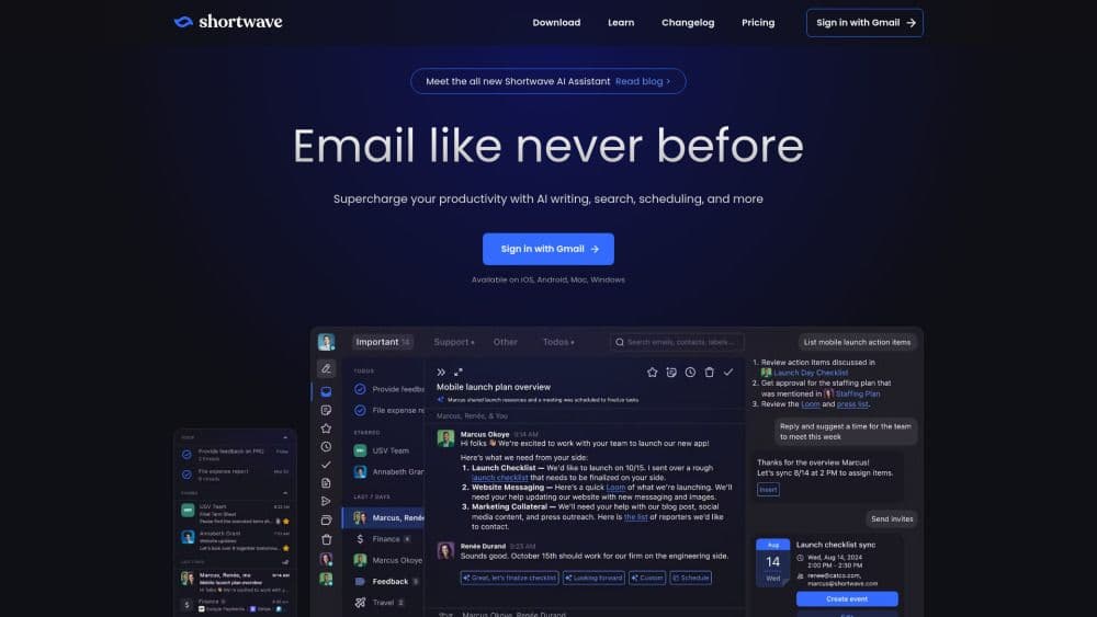 Shortwave AI Email Assistant