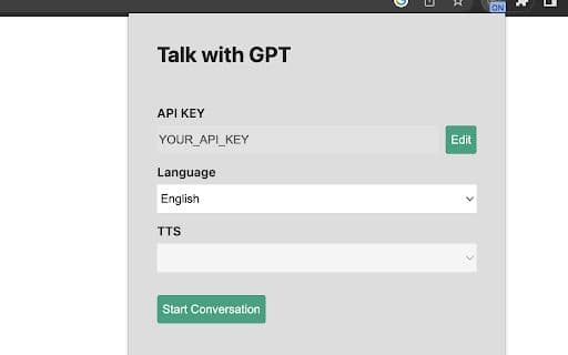 Talk-with-GPT - 谷歌插件