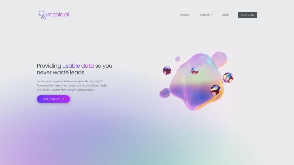 Vespio AI | 对话分析和销售推动工具