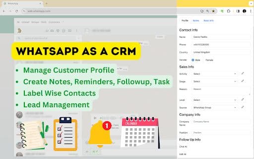 WhatsApp CRM - 谷歌插件