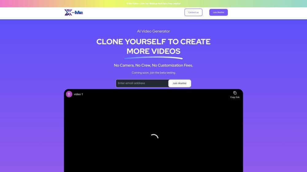 X-Me - x-me.world | AI视频生成器