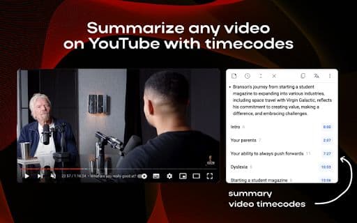 YouTube Video Summarizer Extension - 谷歌插件