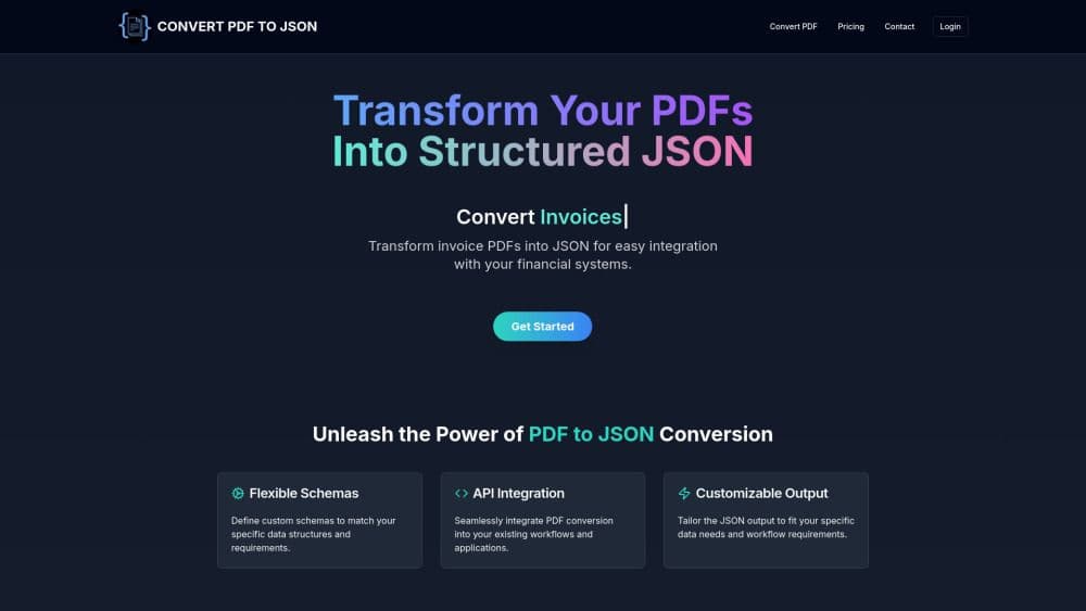 Convert PDF to JSON