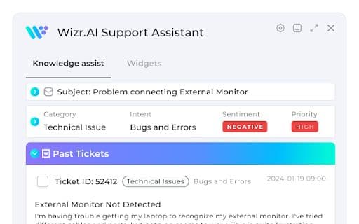 Wizr AI Agent Assist - Google Extension