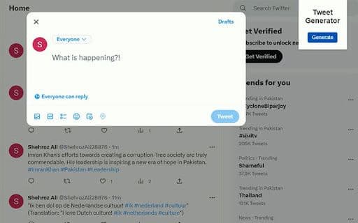AI Tweet Generator Bot - Google Extension