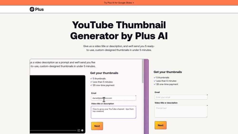 AI YouTube Thumbnail Generator