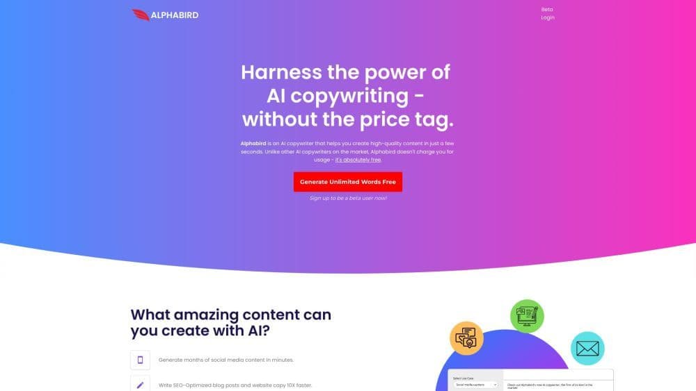 Alphabird AI Copy Generator