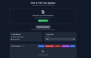 CSV & TSV File Splitter