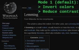Dark mode / night reader