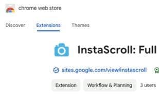 InstaScroll: Full Page Screenshot App