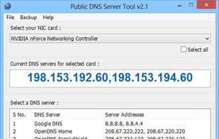 Public DNS Server Tool