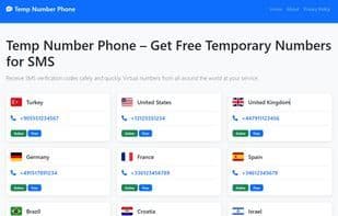 Temp Number Phone