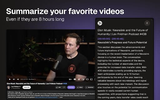 YouTube Summary Extension - Chrome Extension