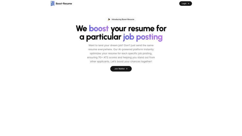 Boost-Resume