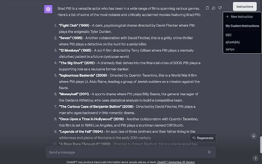 Chat-GPT Instructions Manager - 谷歌插件