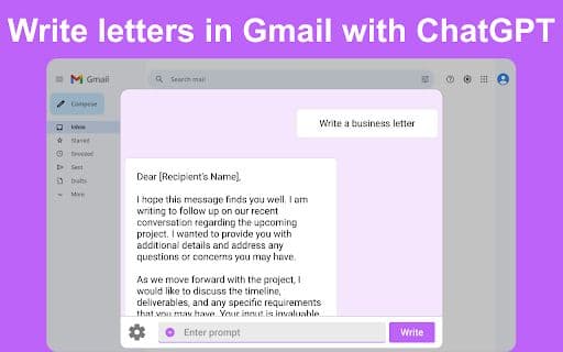Chat GPT for Gmail Chrome Extension - 谷歌插件