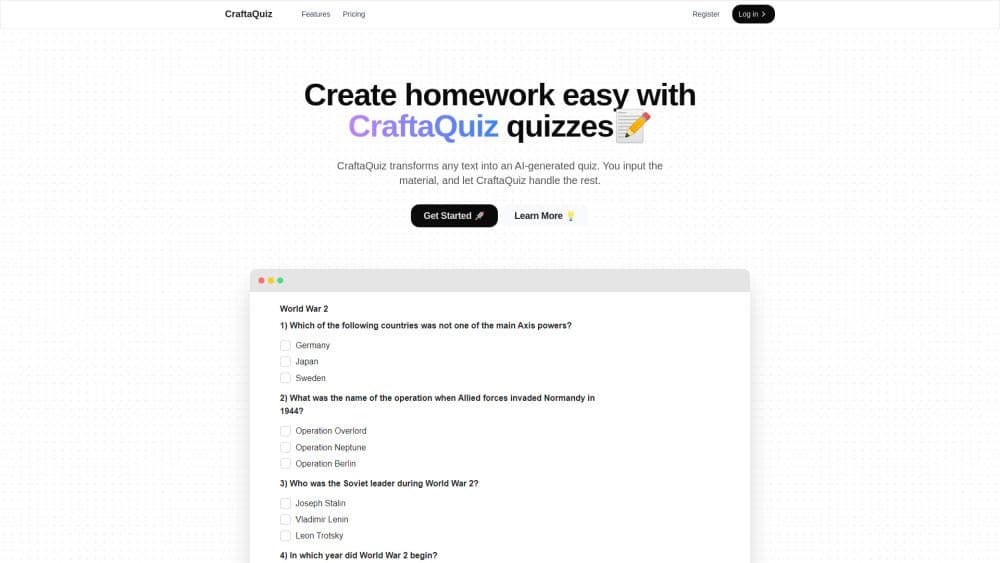 CraftaQuiz