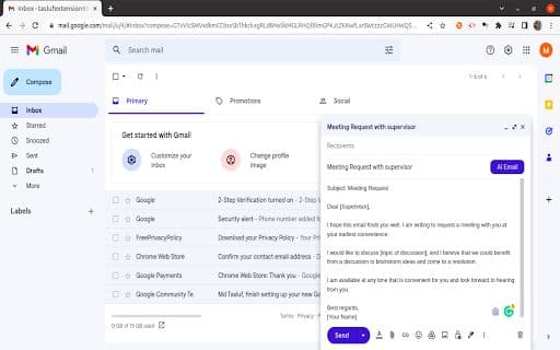 AI Email Writer for Gmail - 谷歌插件