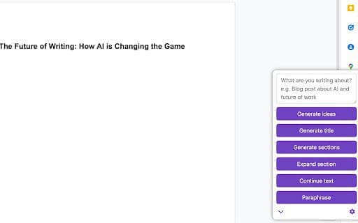 AI Writing Assistant - Google Extension