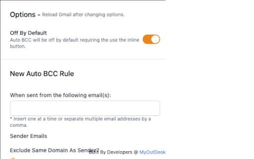 Gmail Auto BCC - 谷歌插件
