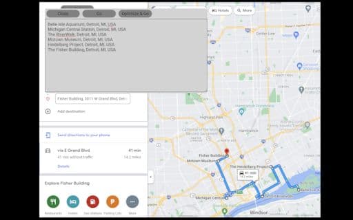 Route Optimizer Button - Google Extension