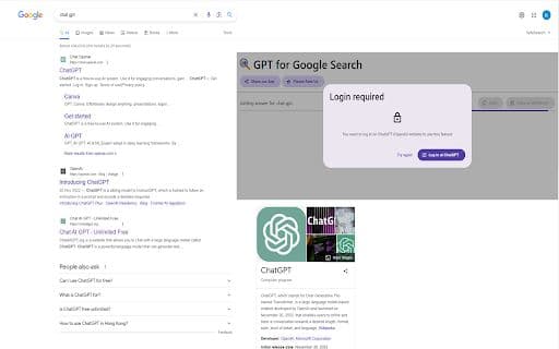 ChatGPT Google Search Extension - 谷歌插件