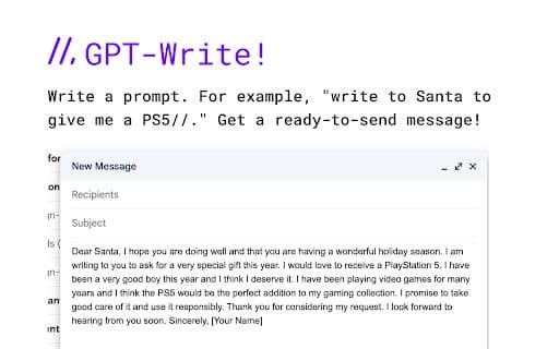 GPT-Write - 谷歌插件