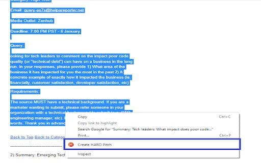 HARO HELPER - Google Plugin