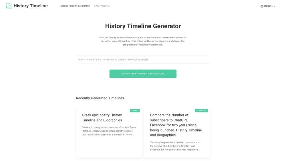 History Timeline Generator