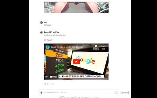 IYVV - Image and YouTube Video Viewer for GPTs - Google Plugin