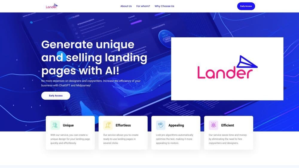 Lander - No-Code AI Generator