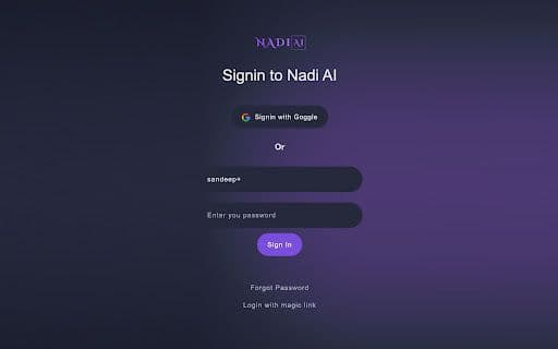 Nadi AI - Chrome Extension
