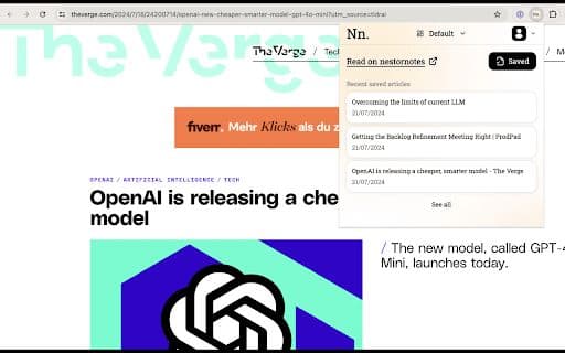 Nestornotes Chrome Extension - 谷歌插件