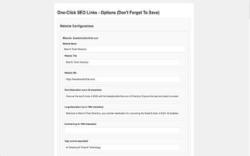 One-Click SEO Links - 谷歌插件