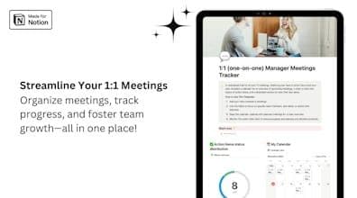 1:1 Manager Meetings Tracker